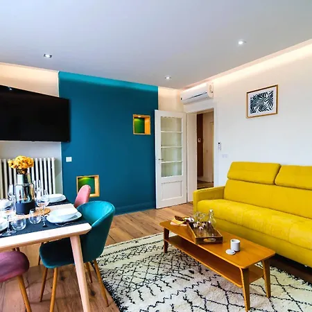 Bel Ami 01 - Turquoise&or - Moderne Chic - Centre - Accès Jardin - Clim - Wifi - Parking - Localisation Idéale Schiltigheim