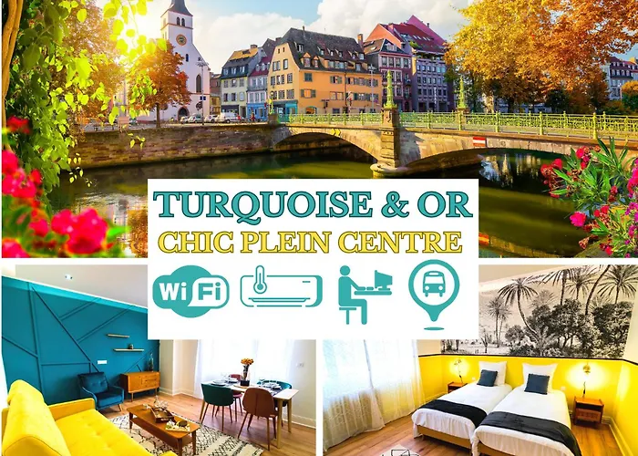 Bel Ami 02 - Turquoise & Or - Moderne Chic - Centre - Acces Jardin - Clim - Wifi - Parking - Localisation Ideale Lägenhet *